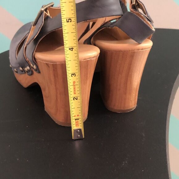 KORKS ABLOOM PLATFORM STUDDED CLOGS WEDGE SANDALS Blue WOMEN'S SIZE 9.5 310 - Picture 6 of 8